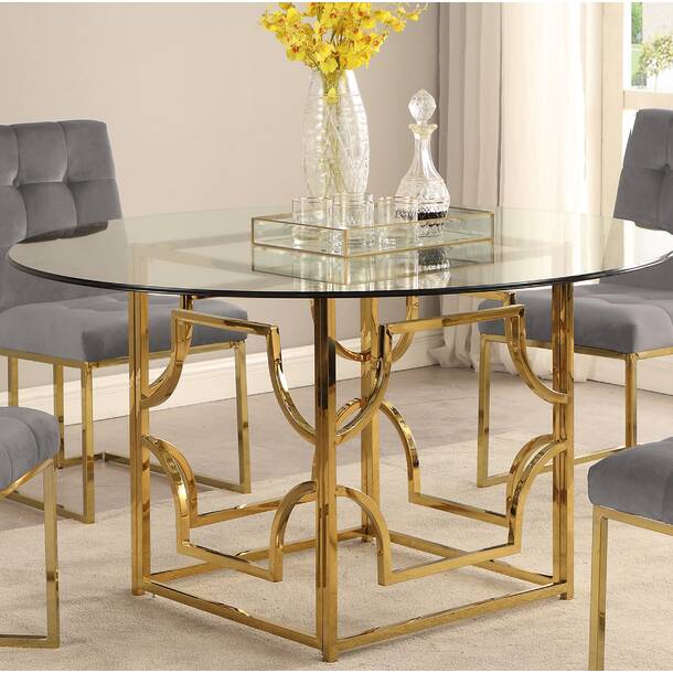 Orren Ellis Felisha Pedestal Dining Table Reviews Wayfair